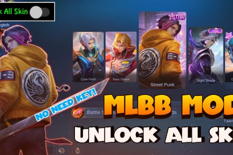 Download APK Cheat ML Unlock All Hero and Skin Gratis, Lokal Tinggal Screenshoot Seperti Akun Sultan